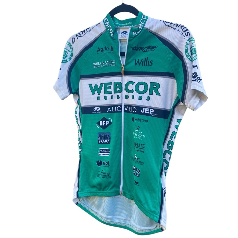 Volea Webcor Builders Cycling Jersey Womens Small Full Zip Race Raglan